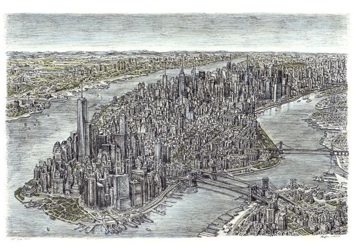 Artist with autism paints entire cities in detail from memory (Video)