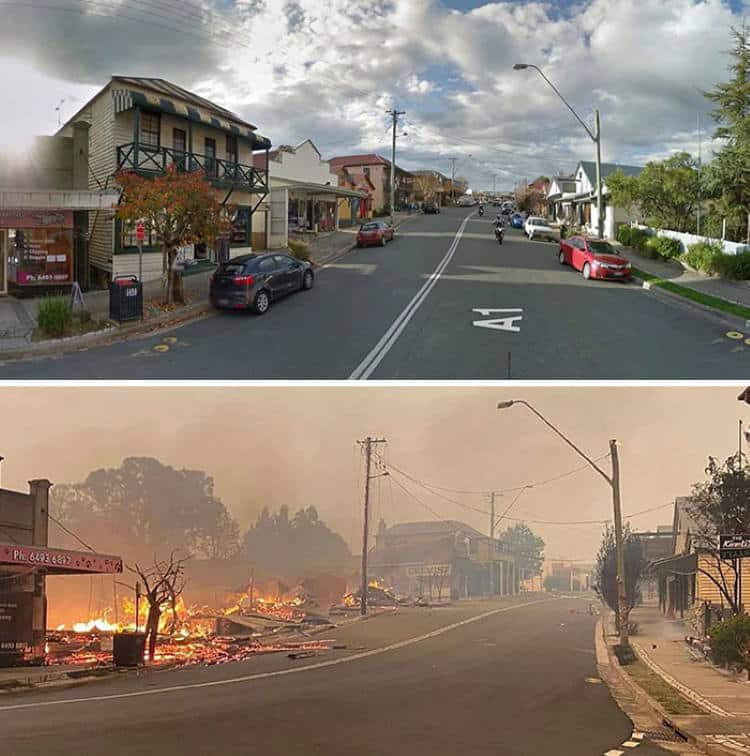 Φωτογραφίες αποκαλύπτουν το μέγεθος της καταστροφής που προκάλεσαν οι πυρκαγιές στην Αυστραλία