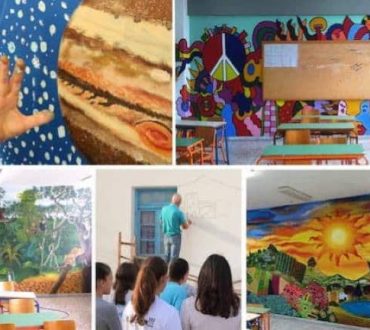 Καβάλα: Ο Γιάννης Κανίογλου ζωγραφίζει τους τοίχους των σχολείων αφιλοκερδώς εδώ και 13 χρόνια