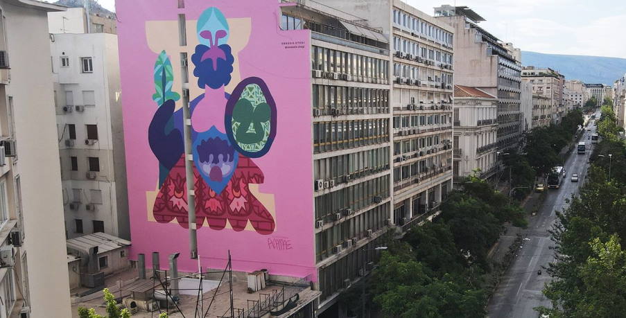 She Who Protects»: Το νέο mural που δίνει χρώμα στο κέντρο της πρωτεύουσας είναι αφιερωμένο στη θεά Αθηνά! - Εναλλακτική Δράση