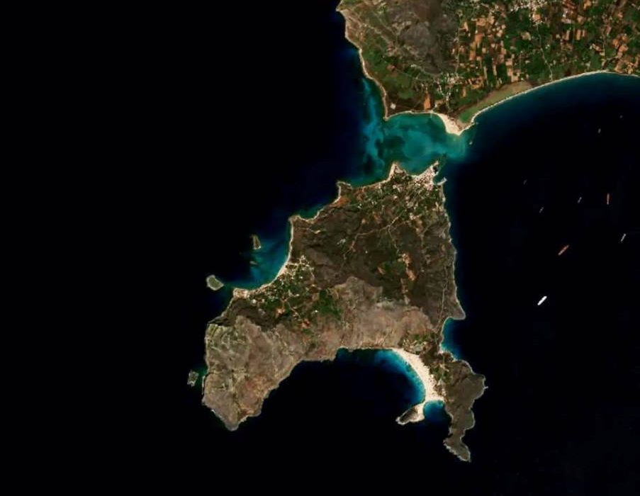 Σίμος - Ελαφόνησος: Δορυφορική φωτογραφία απεικονίζει τη διάσημη παραλία!