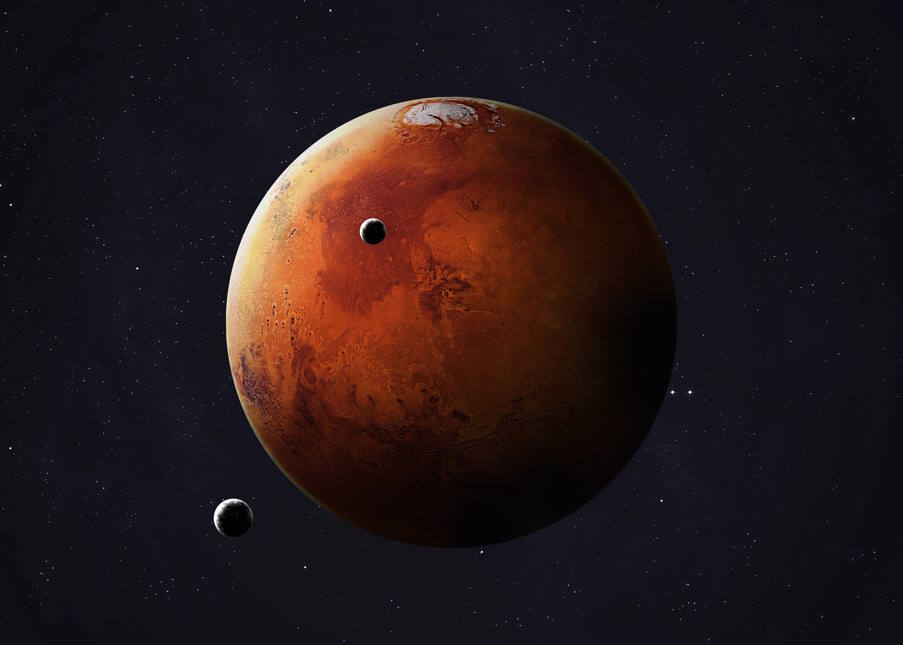 Εντυπωσιακές εικόνες του δορυφόρου του Άρη, Δείμου, από το διαστημικό σκάφος Hope