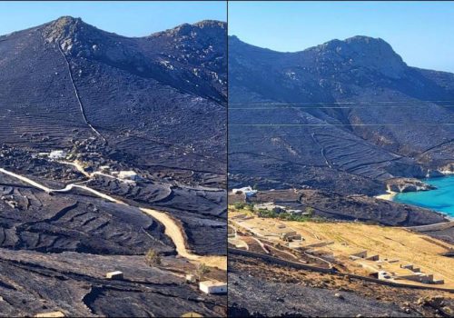 Σέριφος: «Κάηκε το 1/4 του φυσικού τοπίου και περιοχές Natura»